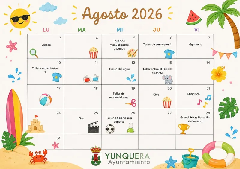 Yunquera lanza un completo programa de actividades de verano para niños y jóvenes