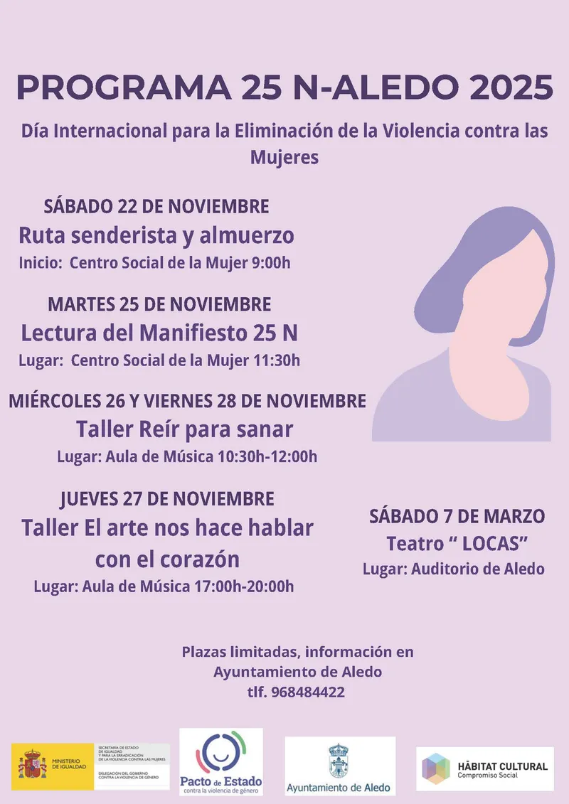 Aledo conmemora el Día Internacional contra la Violencia de Género con diversas actividades
