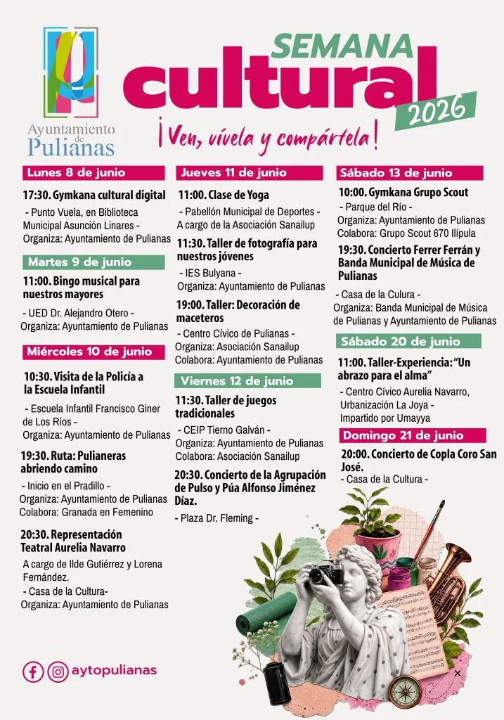 Pulianas celebra su Semana Cultural con actividades para todos los públicos