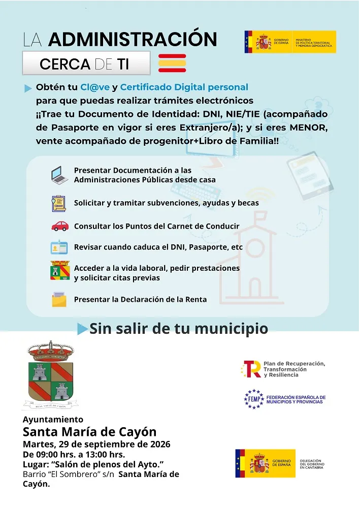 Santa María de Cayón acerca la administración digital a los ciudadanos