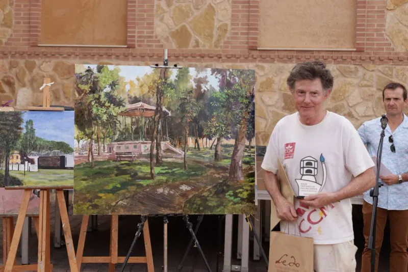 Francisco Tomás Medina revalida su título en el Certamen de Pintura Rápida de Benavente