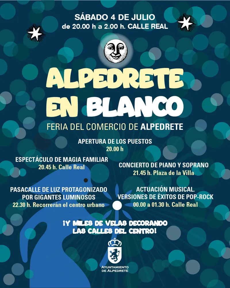 Alpedrete celebra 'Alpedrete en Blanco' con magia, música y comercio local