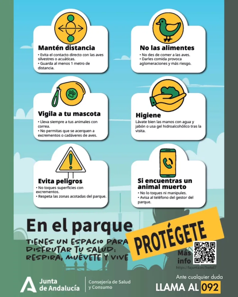 Andalucía activa protocolo sanitario ante la gripe aviar en varios municipios