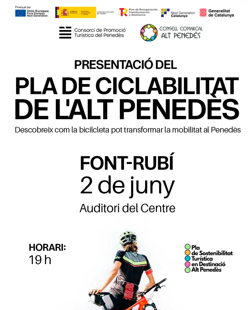 Font-rubí acoge la presentación del Plan de Ciclabilitat de l'Alt Penedès