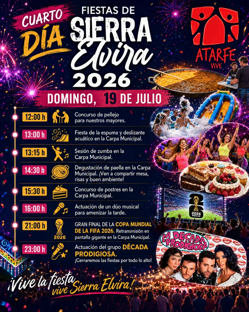 Sierra Elvira celebra el broche final de sus fiestas con música y la final del Mundial