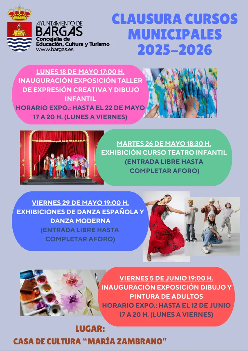 Bargas clausura sus cursos municipales 2025/2026 con un acto festivo