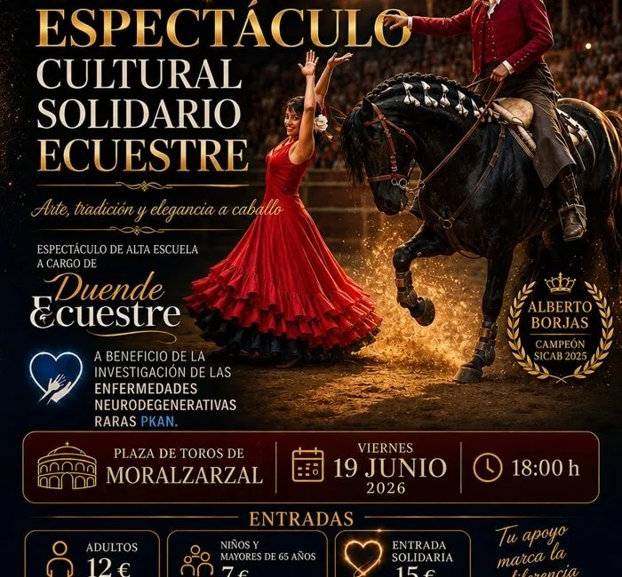 Moralzarzal celebra un espectáculo ecuestre solidario para investigar la enfermedad PKAN