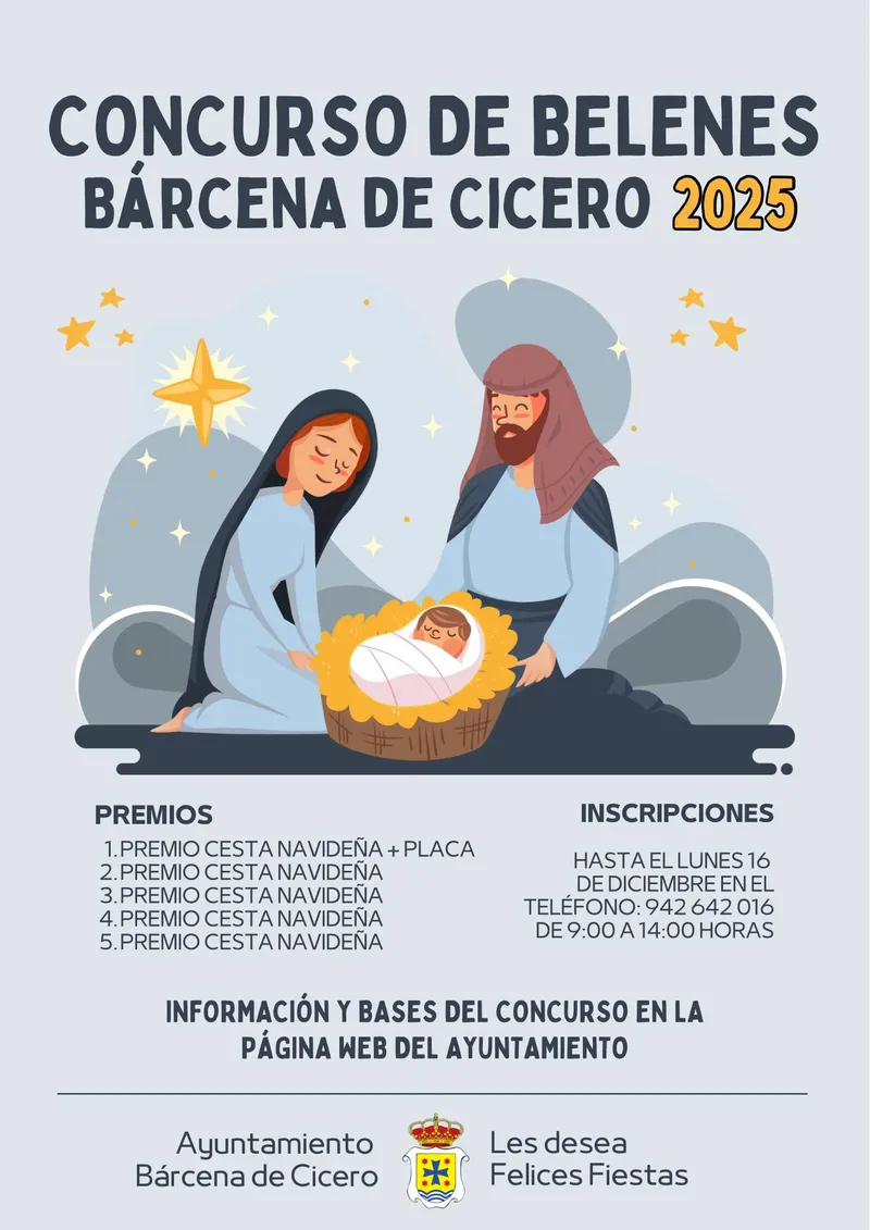 Bárcena de Cicero celebra sus concursos navideños de Belenes y Decoración