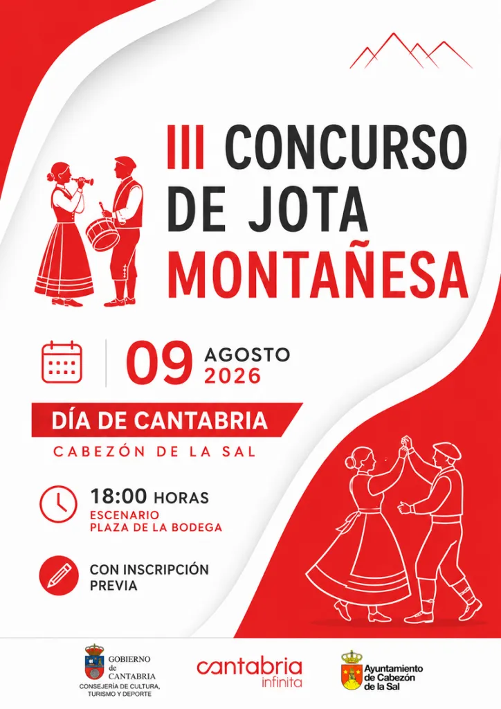 Cabezón de la Sal convoca el III Concurso de Jota Montañesa «La Montaña – Día de Cantabria»