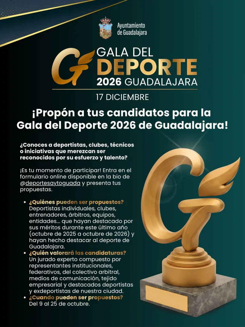 Guadalajara lanza la Gala del Deporte para premiar el talento local