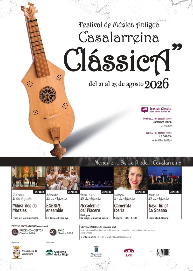 Casalarreina acoge la XII edición del festival de música antigua Clássica Casalarreina