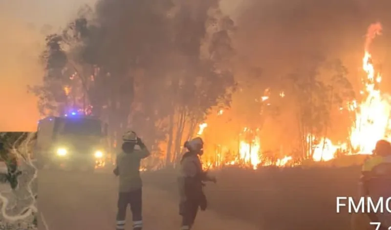 El Infoca avanza en la extinción del incendio de Niebla ante la complejidad del viento y focos secundarios