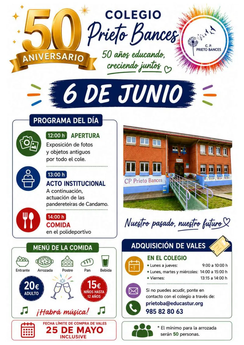 El Colegio Prieto Bances de Candamo celebra su 50 aniversario con un día de fiesta