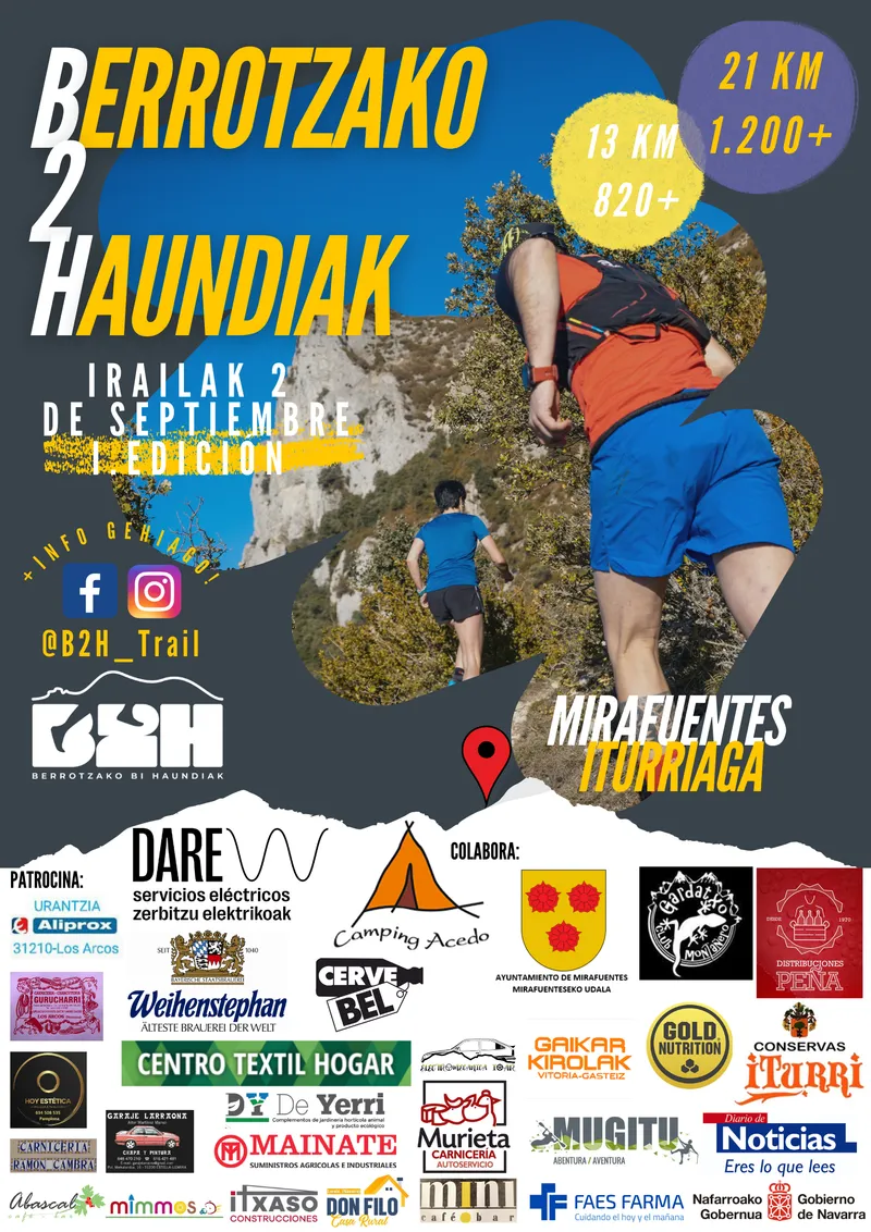 El trail 'B2H Berrotzako bi handiak' regresa a la Sierra de Urbasa