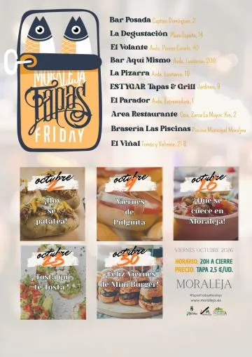 Moraleja celebra la gastronomía local con 'Moraleja Tapas Friday' en octubre