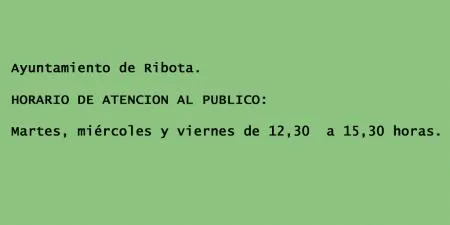 El Ayuntamiento de Ribota ajusta su horario de atención al público