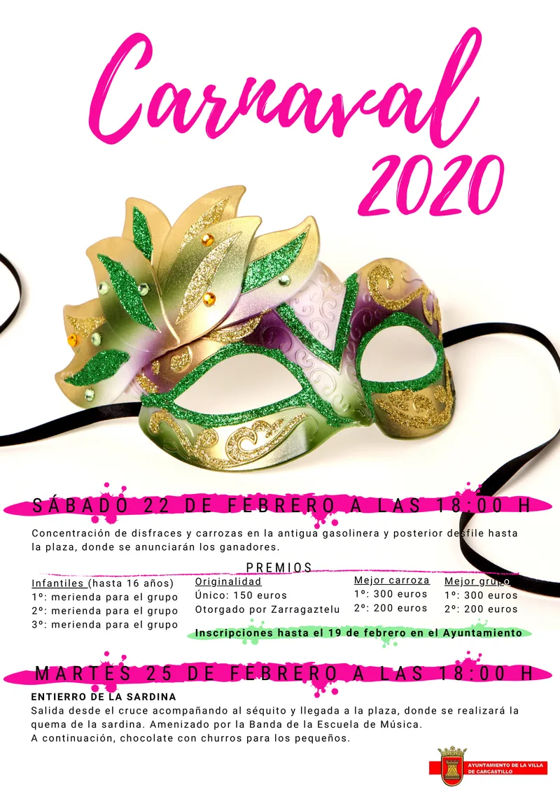 Carcastillo celebra el fin de carnaval con la tradicional quema de la sardina