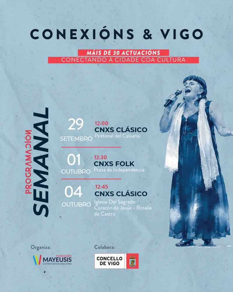 Vigo celebra el programa 'Conexións&Vigo' con arte interdisciplinar en la calle