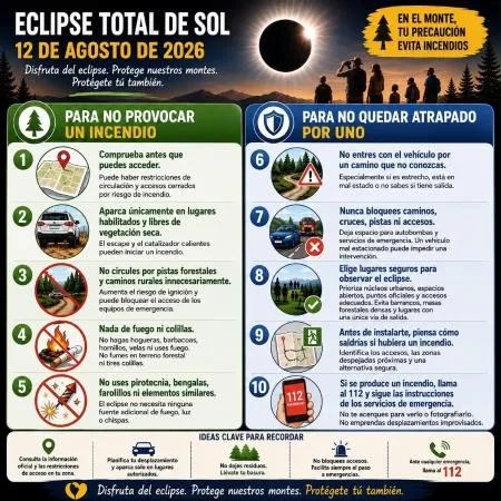 Riaza emite consejos de seguridad ante el eclipse y la ola de calor