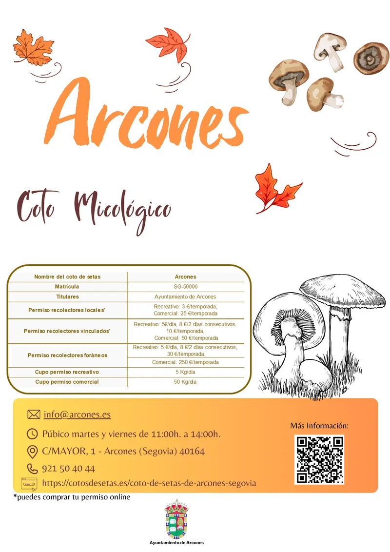 Arcones abre la temporada de setas con permisos disponibles online y presenciales