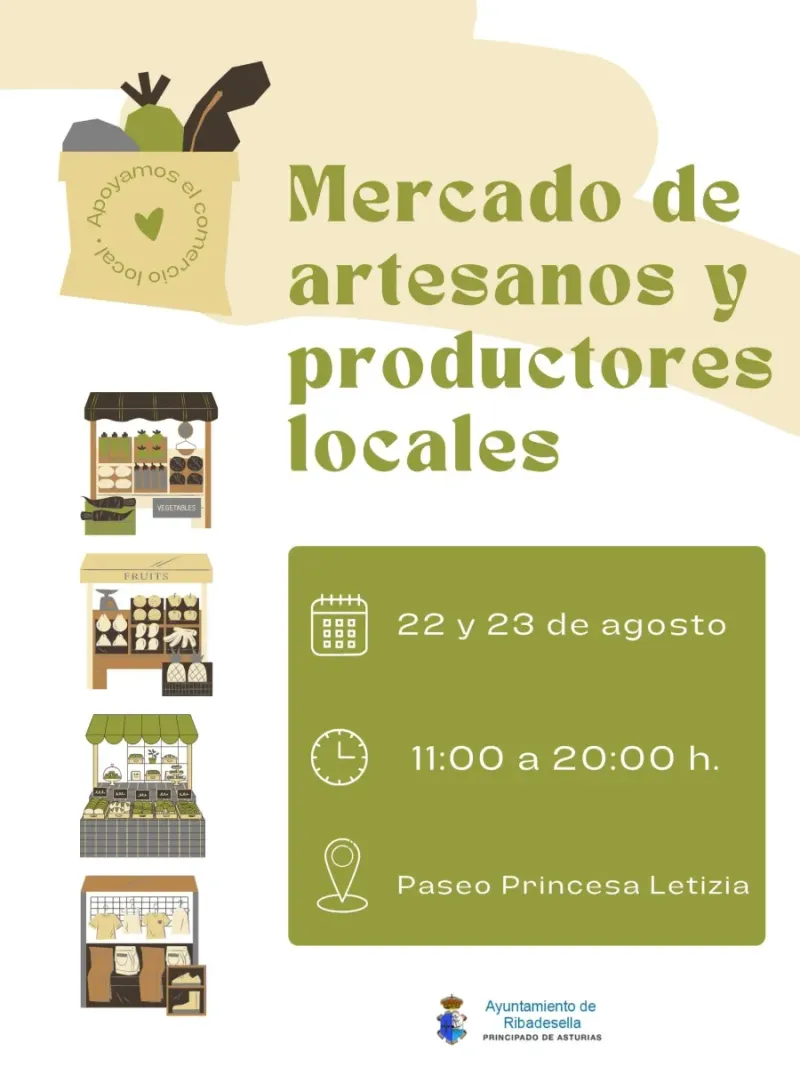 Ribadesella celebra su Mercado de Artesanos y Productores Locales este verano