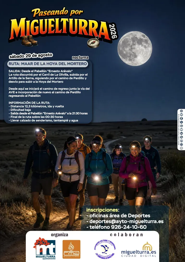 Miguelturra organiza una ruta nocturna por el maar de la Hoya del Mortero