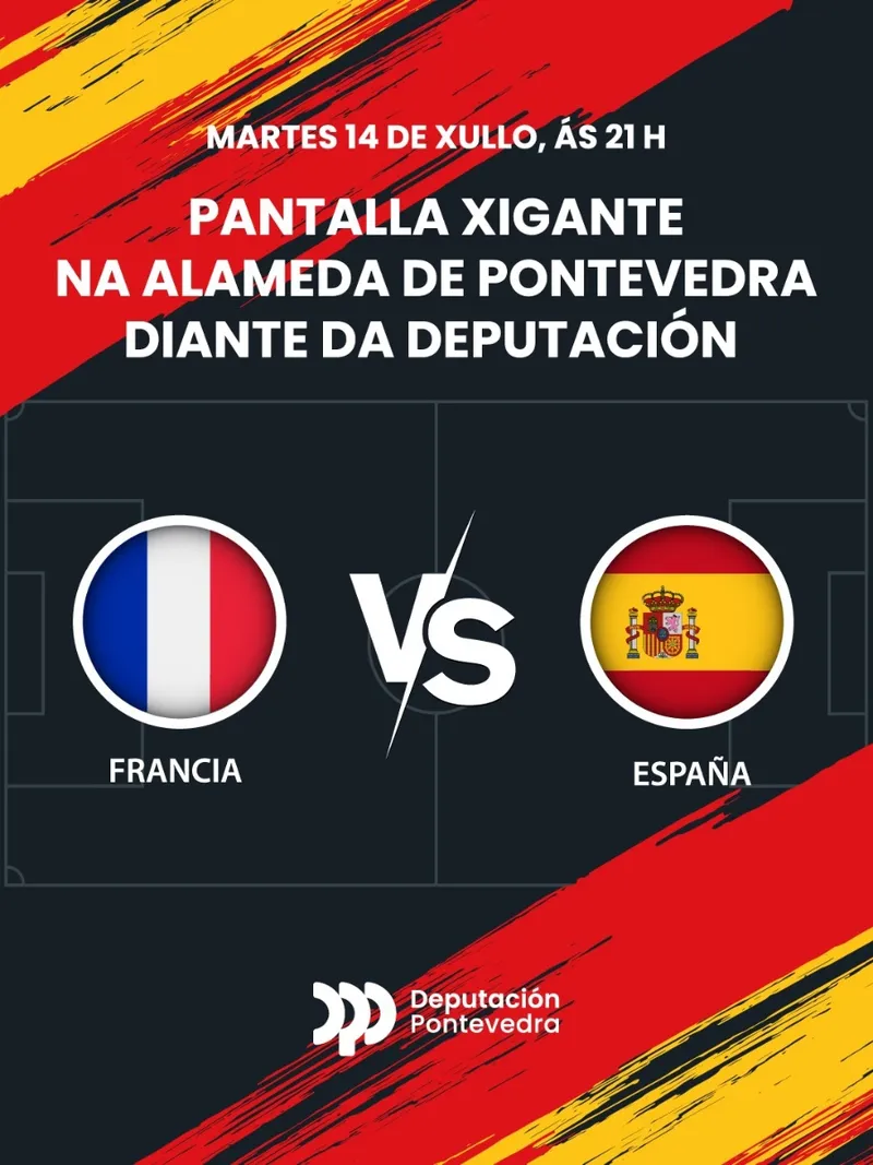 La Deputación de Pontevedra instala una pantalla gigante en la Alameda para el España-Francia