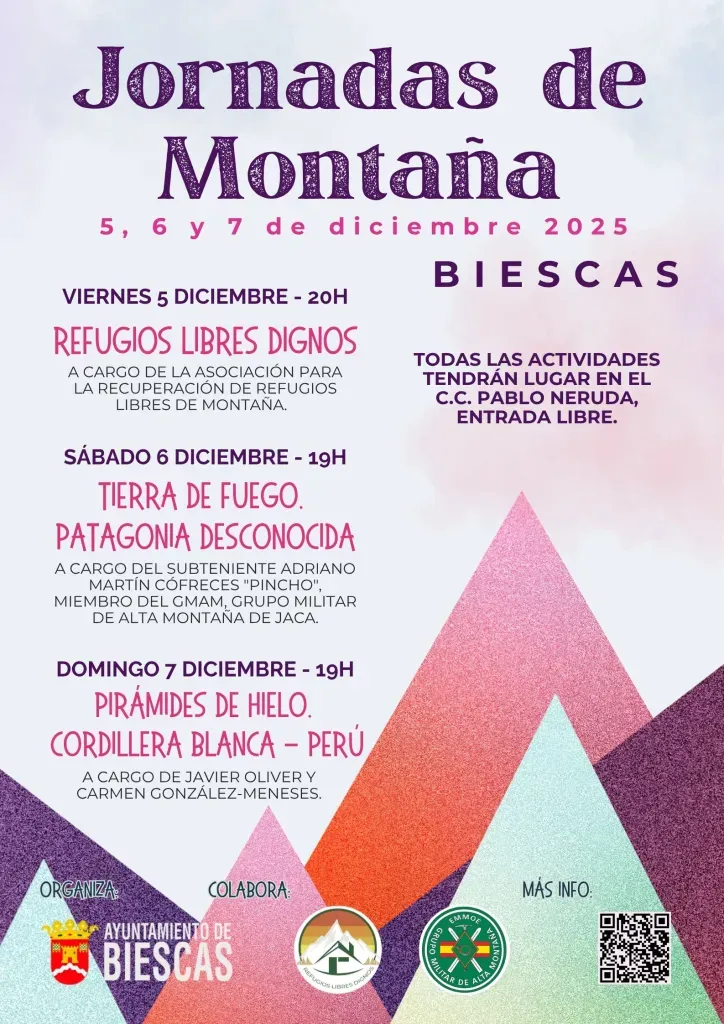 Biescas acoge las Jornadas de Montaña del 5 al 7 de diciembre