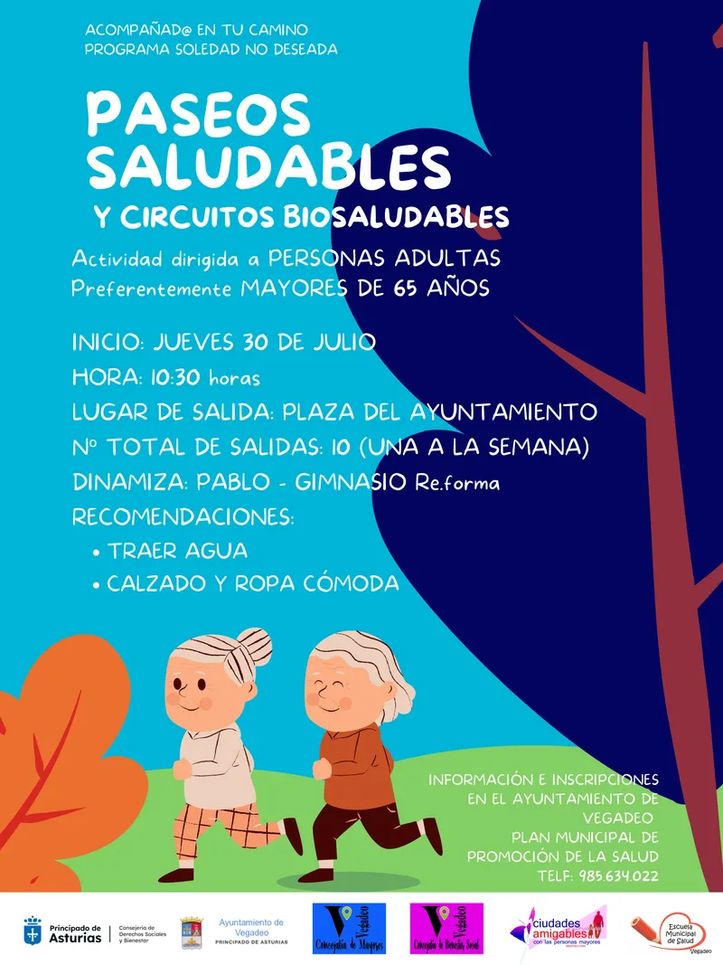 Vegadeo impulsa la actividad física y social con los 'Paseos Saludables'