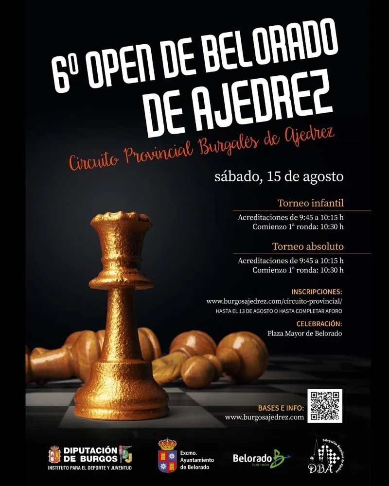 Belorado celebra su 6º Open de Ajedrez el 15 de agosto en la Plaza Mayor