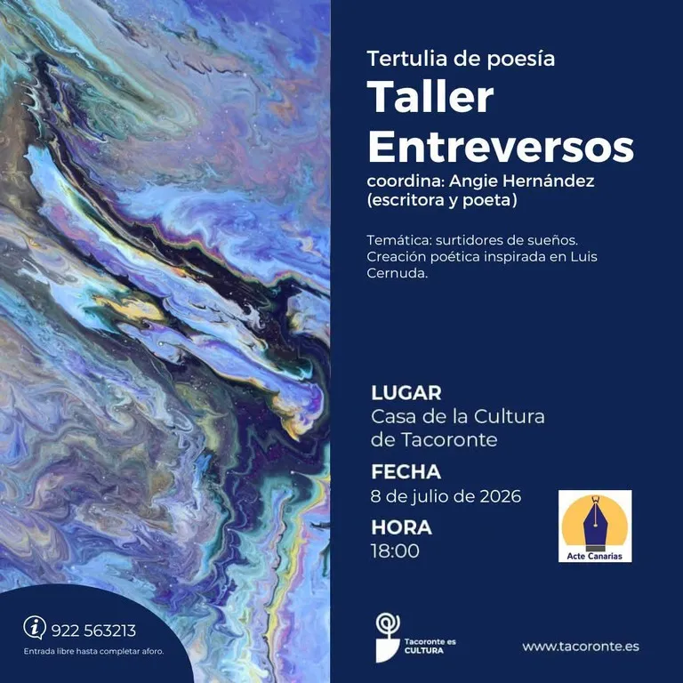 Taller literario 'Entreversos' gratuito en la Casa de la Cultura