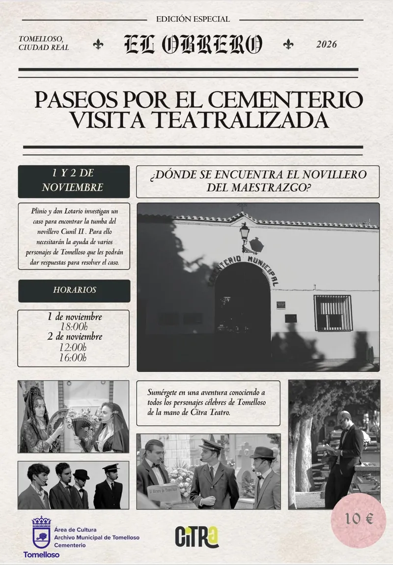 Tomelloso revive su historia con los 'Paseos por el Cementerio' en Todos los Santos