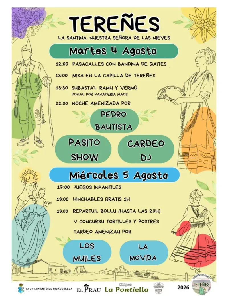 Tereñes honra a la Virgen de Las Nieves con sus fiestas patronales