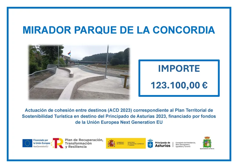 Parres estrena mirador en el Parque de la Concordia con vistas panorámicas