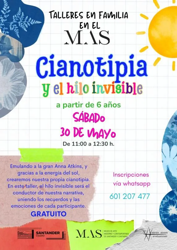 El MAS de Santander ofrece un taller gratuito de cianotipia para familias