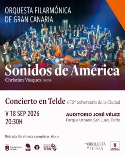 La Orquesta Filarmónica de Gran Canaria actuará en Telde con 'Sonidos de América'