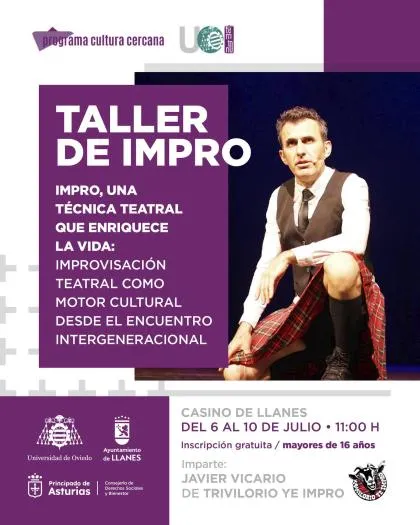 Taller gratuito de improvisación teatral en el Casino de Llanes