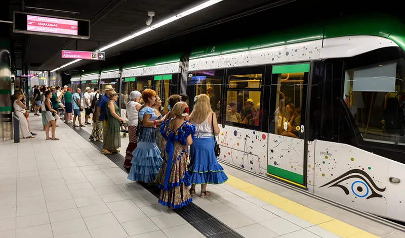 Metro de Málaga bate récord de usuarios durante la Feria con más de 400.000 viajeros