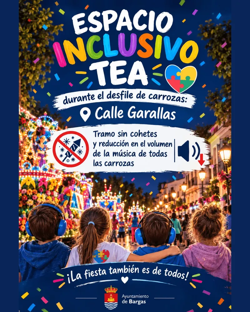 Bargas crea un Espacio Inclusivo TEA para el desfile de carrozas