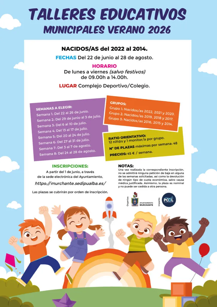 Murchante abre inscripciones para talleres educativos y ludoteca en junio