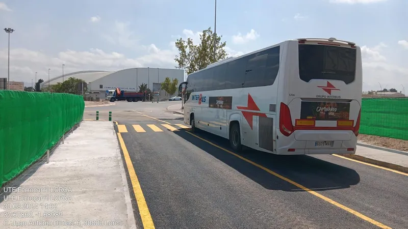 Corte de tráfico en Lorca por obras del soterramiento del Corredor Mediterráneo