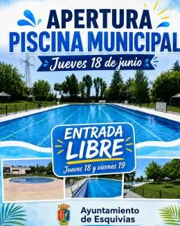 Esquivias abre su piscina municipal el 18 de junio con entrada gratuita los dos primeros días