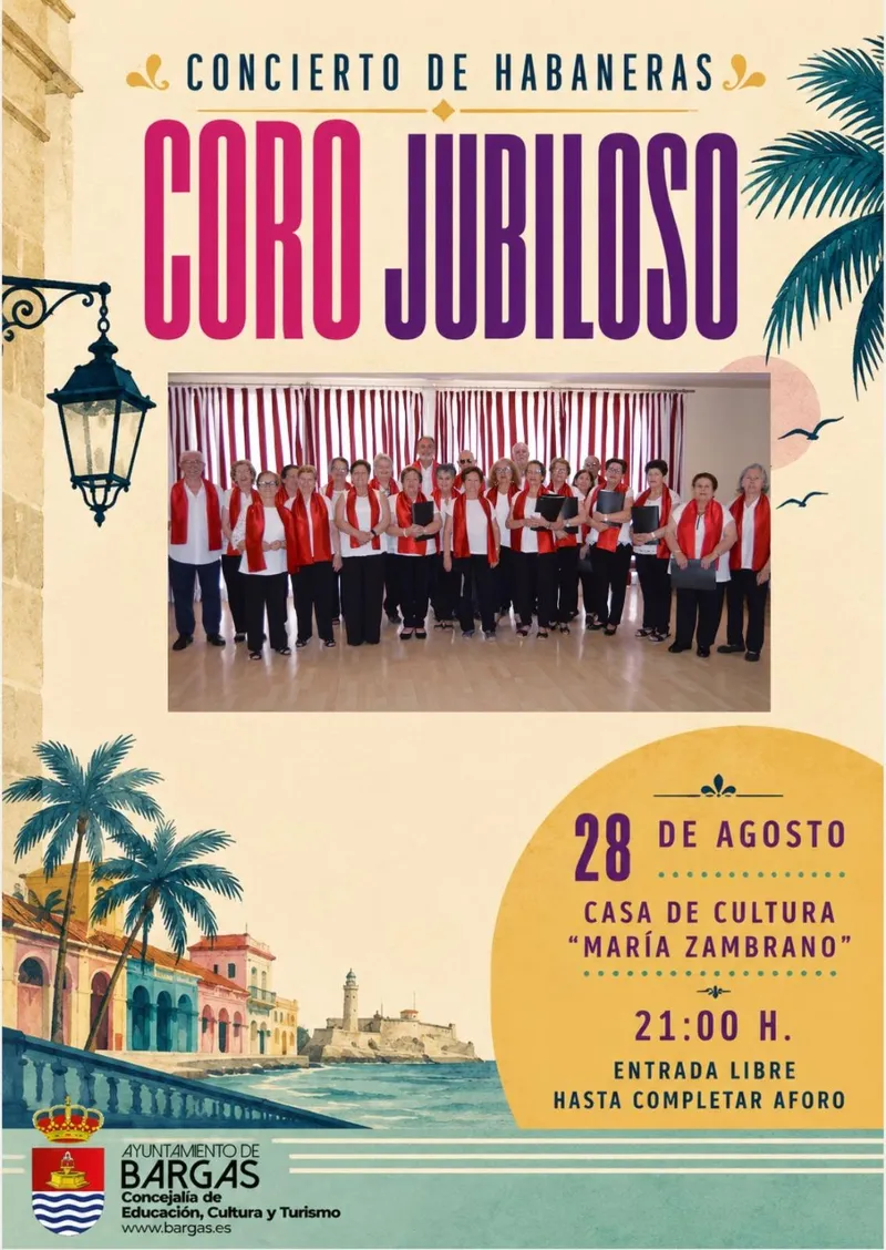 El Coro Jubiloso ofrecerá un concierto de habaneras gratuito en Bargas