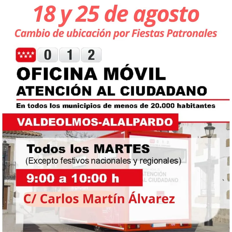 Valdeolmos-Alalpardo acerca la administración con su Oficina Móvil