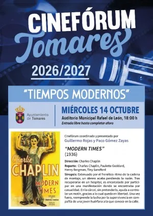 Tomares proyecta 'Tiempos Modernos' de Charles Chaplin en su CineFórum