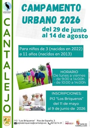 Cantalejo abre inscripciones para el Campamento Urbano de Verano 2026