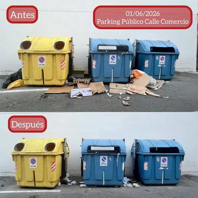 Bargas denuncia el incivismo por abandono de basura fuera de los contenedores