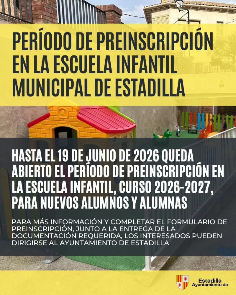 Estadilla abre el plazo de preinscripción para su Escuela Infantil