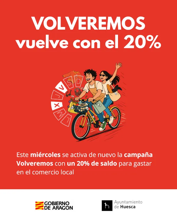 Huesca impulsa el comercio local con la campaña 'Vuelta al Cole' de Volveremos