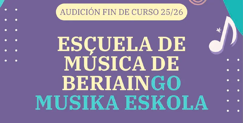 La Escuela de Música de Beriáin celebra su audición de fin de curso